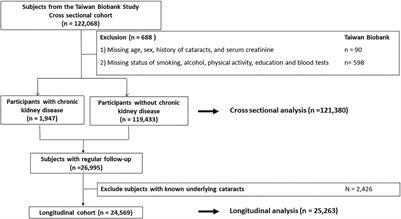 Chronic kidney disease and its association with cataracts–A cross-sectional and longitudinal study